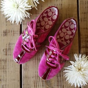 RARE wine colored Coach sneakers